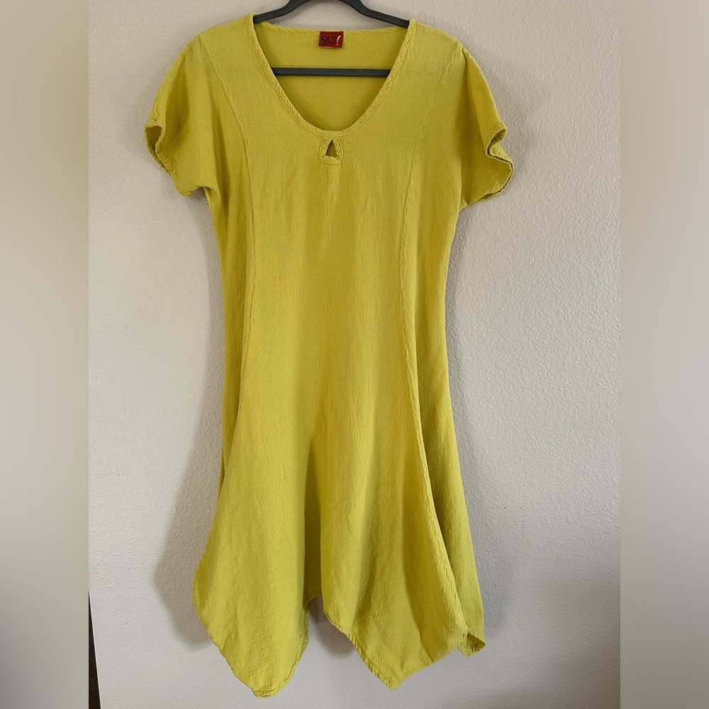 Oh My Gauze! Women’s Yellow Dress Size 2, L/XL (12-14). Excellent condition